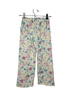 NWT Girls' Minnie Mouse Floral Dreamy Fleece Sweatpants - Ivory Small (6/7)